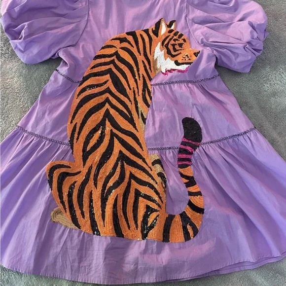 Queen of Sparkles Lavender Beautiful Tiger back dress XS - Picture 8 of 11